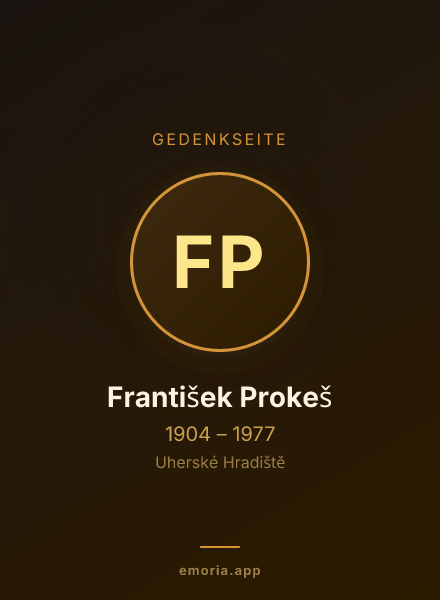 Gedenkportrait von František Prokeš