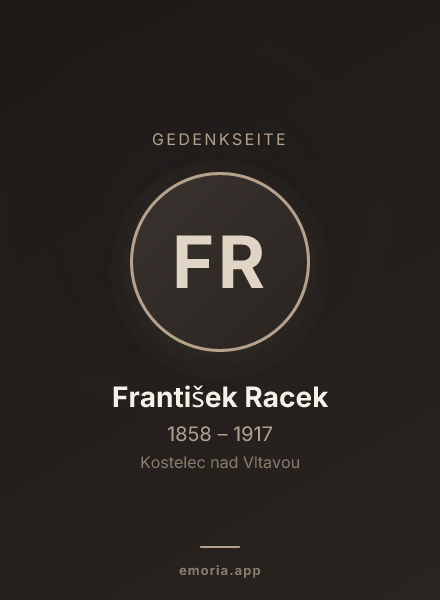 Gedenkportrait von František Racek