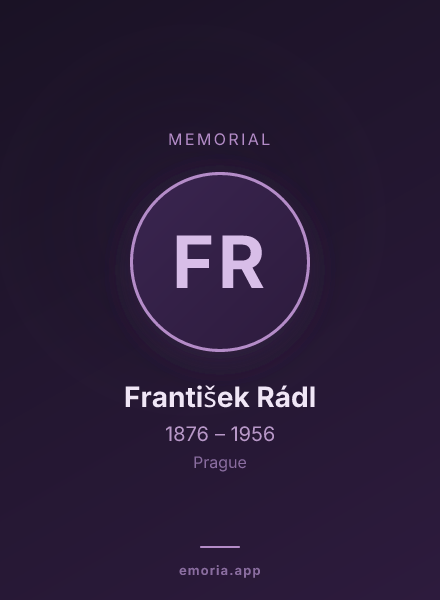 Memorial portrait of František Rádl