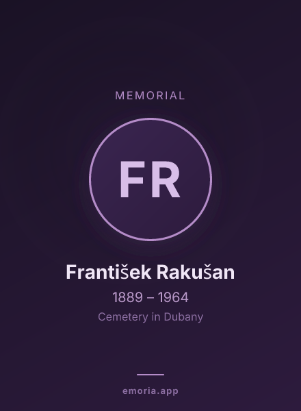 Memorial portrait of František Rakušan
