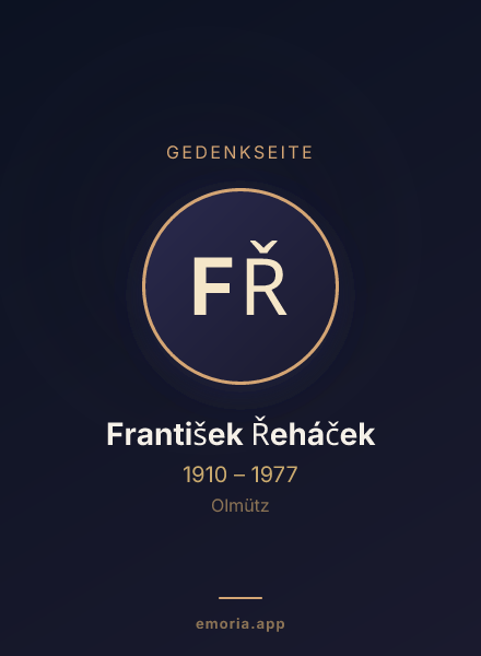 Gedenkportrait von František Řeháček