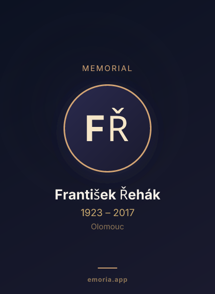 Memorial portrait of František Řehák