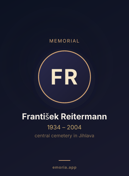 Memorial portrait of František Reitermann