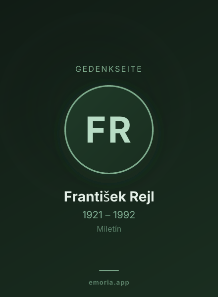Gedenkportrait von František Rejl
