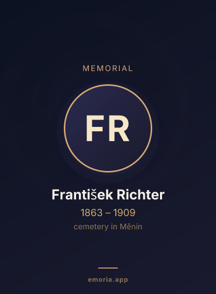 Memorial portrait of František Richter