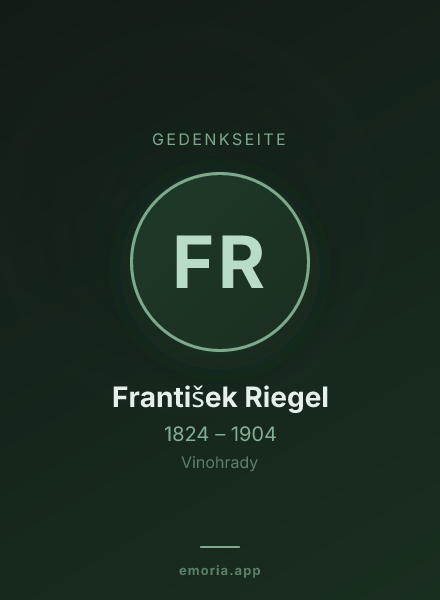 Gedenkportrait von František Riegel
