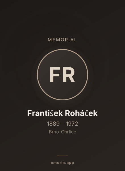 Memorial portrait of František Roháček