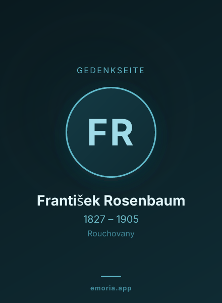 Gedenkportrait von František Rosenbaum