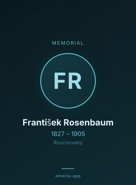 Memorial portrait of František Rosenbaum