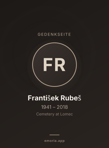 Gedenkportrait von František Rubeš