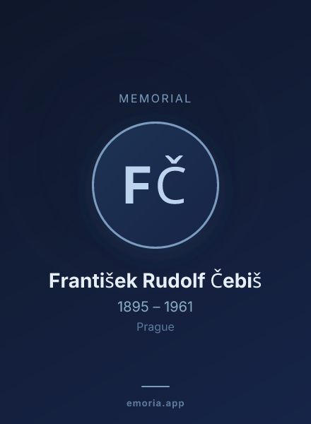 Memorial portrait of František Rudolf Čebiš
