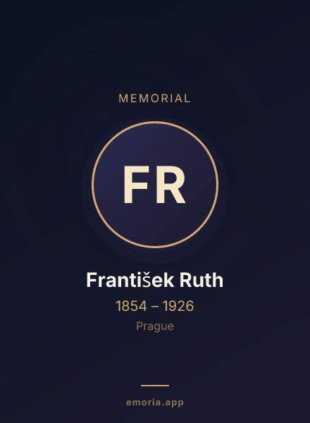 Memorial portrait of František Ruth