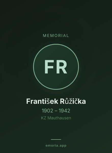 Memorial portrait of František Růžička