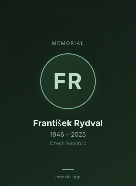 Memorial portrait of František Rydval