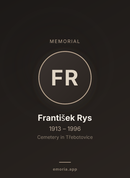 Memorial portrait of František Rys