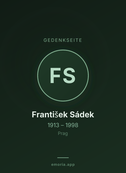Gedenkportrait von František Sádek