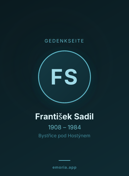 Gedenkportrait von František Sadil