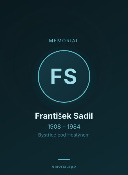 Memorial portrait of František Sadil