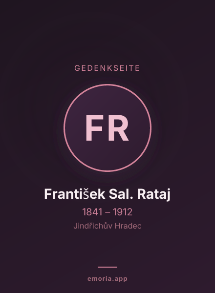 Gedenkportrait von František Sal. Rataj