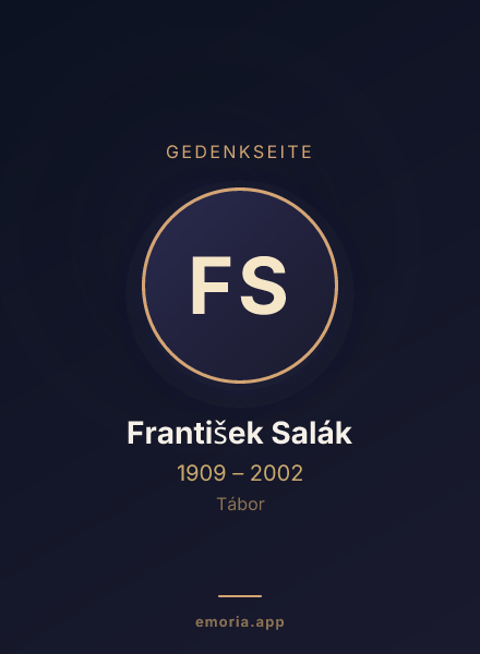 Gedenkportrait von František Salák