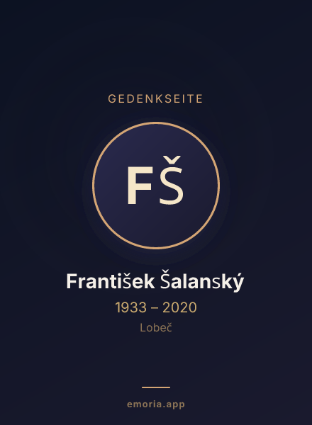 Gedenkportrait von František Šalanský