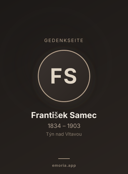 Gedenkportrait von František Samec