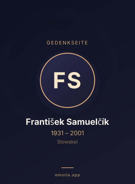Gedenkportrait von František Samuelčík