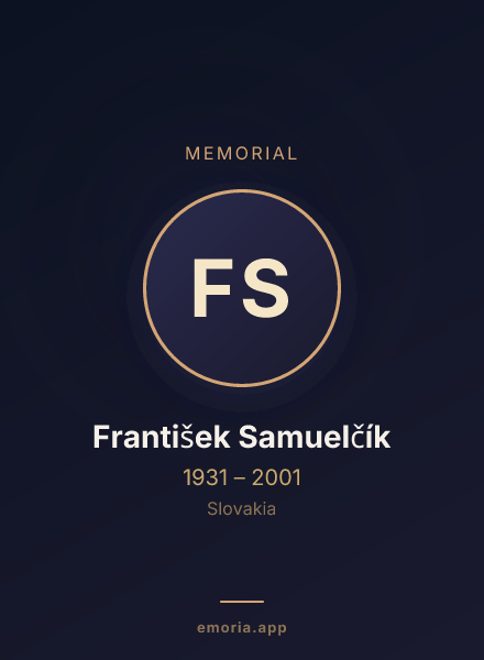 Memorial portrait of František Samuelčík