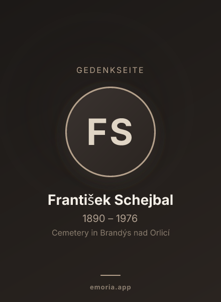 Gedenkportrait von František Schejbal