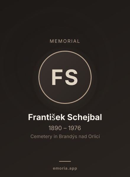 Memorial portrait of František Schejbal