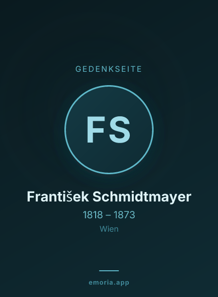 Gedenkportrait von František Schmidtmayer