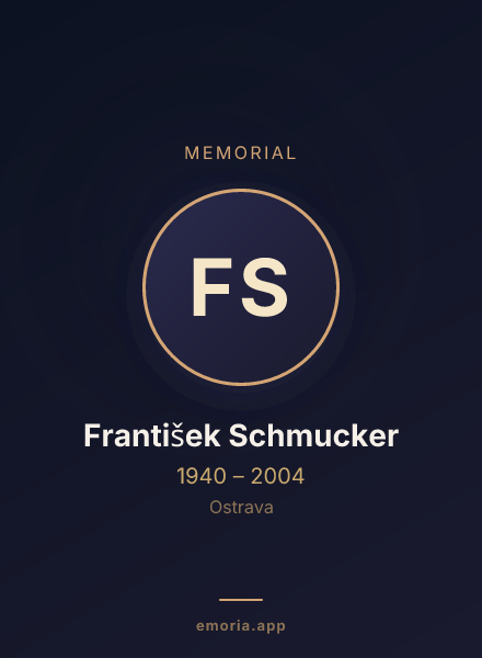 Memorial portrait of František Schmucker