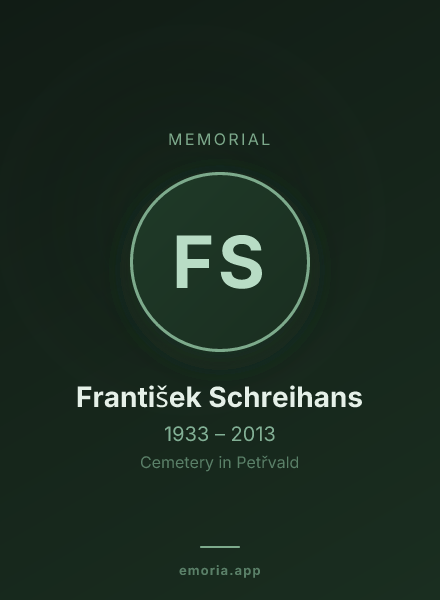 Memorial portrait of František Schreihans