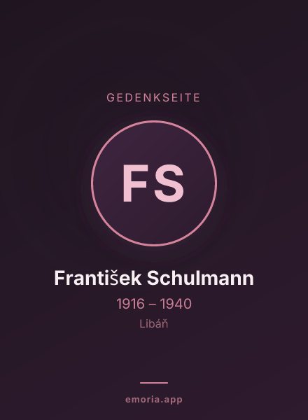 Gedenkportrait von František Schulmann