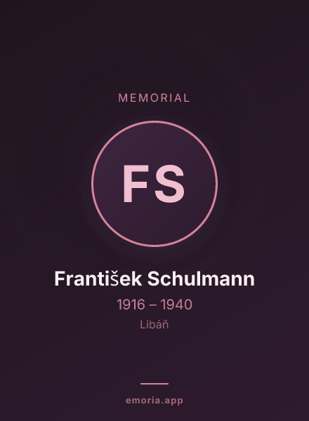 Memorial portrait of František Schulmann