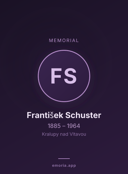 Memorial portrait of František Schuster