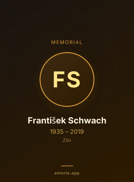Memorial portrait of František Schwach