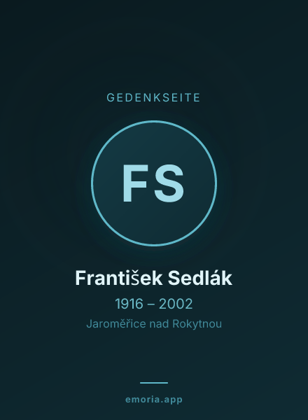 Gedenkportrait von František Sedlák