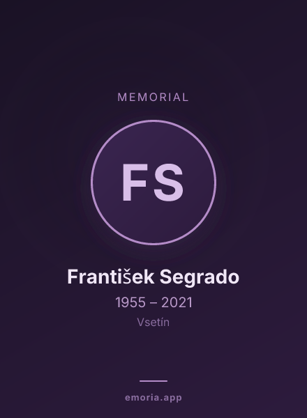 Memorial portrait of František Segrado