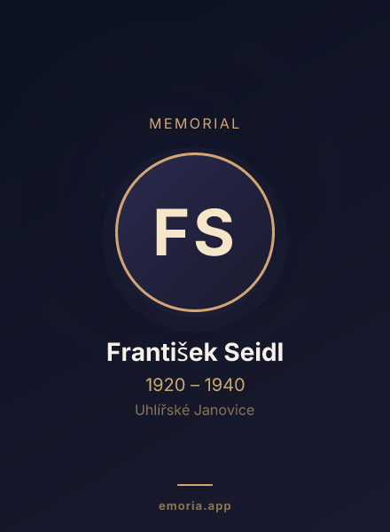 Memorial portrait of František Seidl