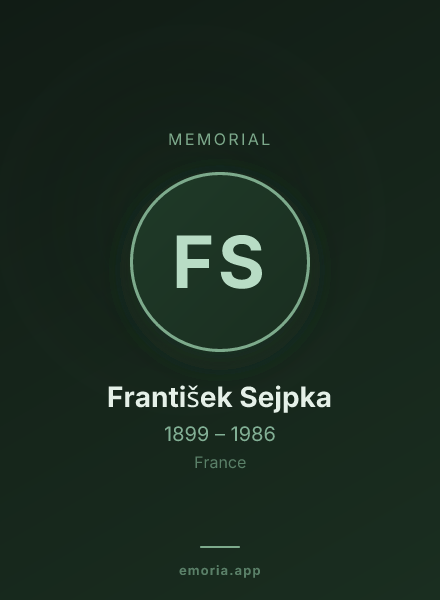 Memorial portrait of František Sejpka