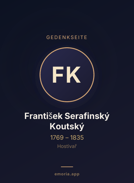Gedenkportrait von František Serafinský Koutský