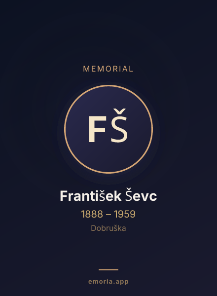 Memorial portrait of František Ševc