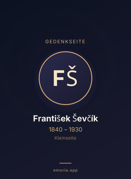 Gedenkportrait von František Ševčík