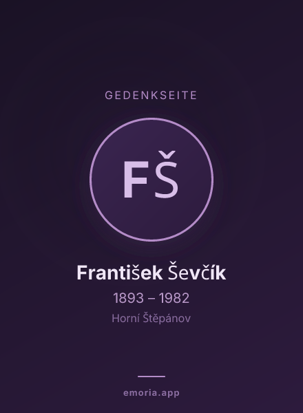 Gedenkportrait von František Ševčík