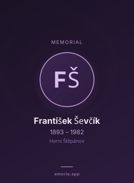 Memorial portrait of František Ševčík