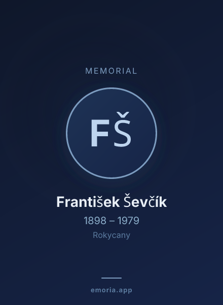 Memorial portrait of František Ševčík