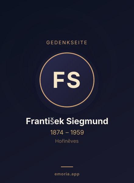 Gedenkportrait von František Siegmund
