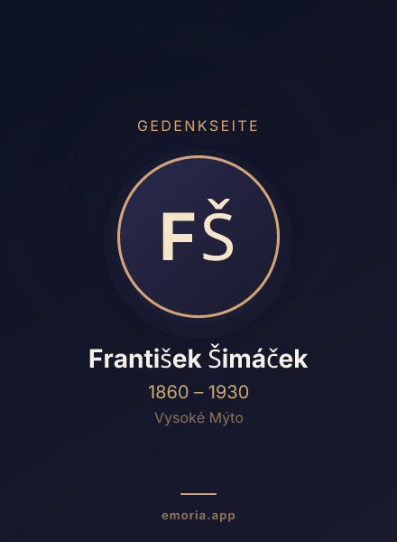 Gedenkportrait von František Šimáček