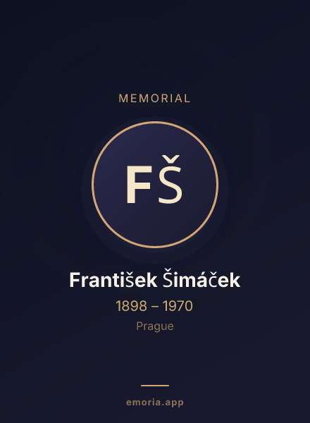 Memorial portrait of František Šimáček